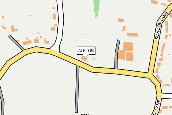 AL6 0JN map - OS OpenMap – Local (Ordnance Survey)