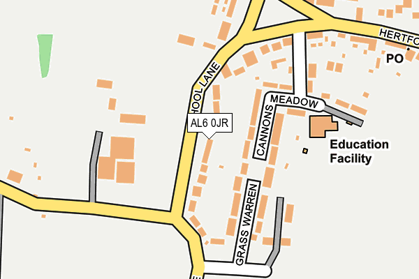 AL6 0JR map - OS OpenMap – Local (Ordnance Survey)