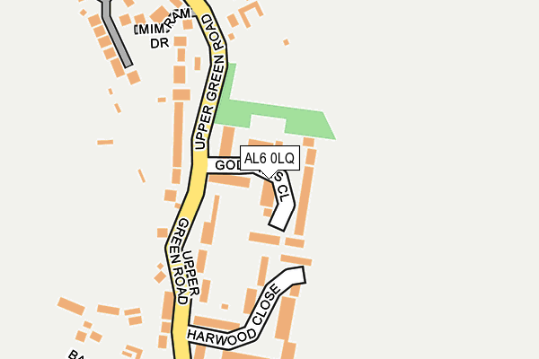 AL6 0LQ map - OS OpenMap – Local (Ordnance Survey)