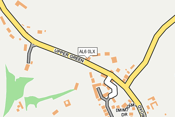 AL6 0LX map - OS OpenMap – Local (Ordnance Survey)