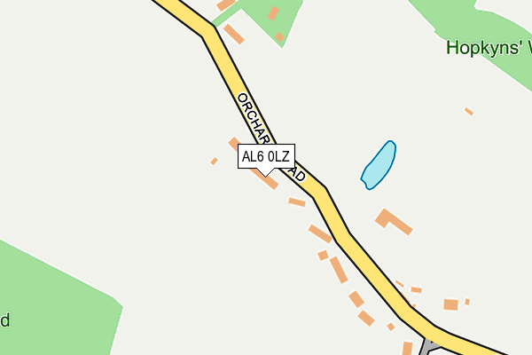 AL6 0LZ map - OS OpenMap – Local (Ordnance Survey)