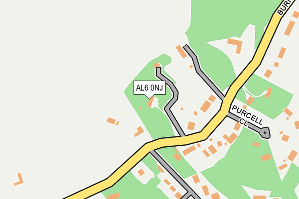AL6 0NJ map - OS OpenMap – Local (Ordnance Survey)