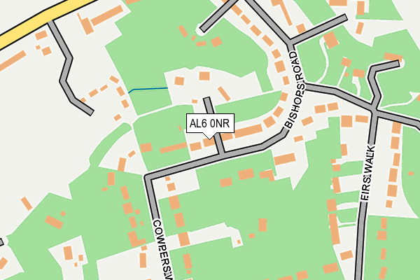 AL6 0NR map - OS OpenMap – Local (Ordnance Survey)