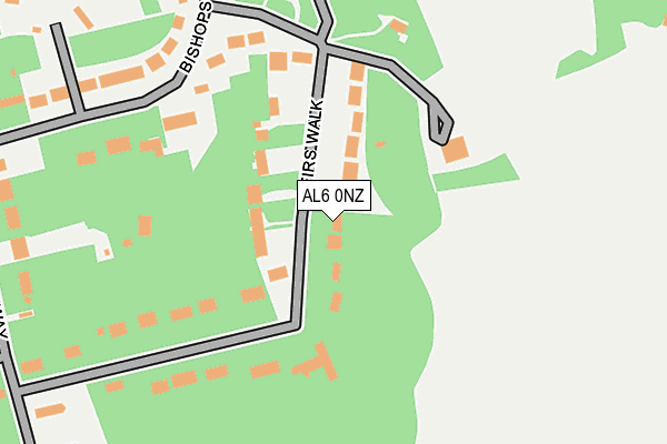 AL6 0NZ map - OS OpenMap – Local (Ordnance Survey)