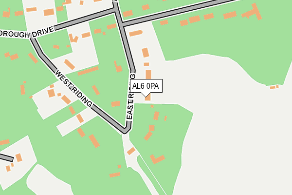 AL6 0PA map - OS OpenMap – Local (Ordnance Survey)