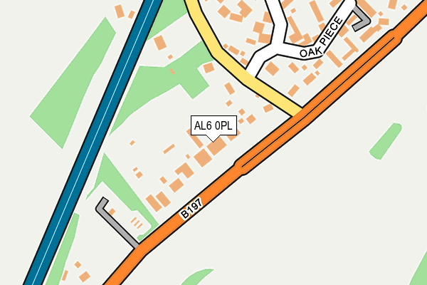 AL6 0PL map - OS OpenMap – Local (Ordnance Survey)