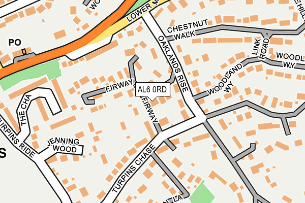 AL6 0RD map - OS OpenMap – Local (Ordnance Survey)