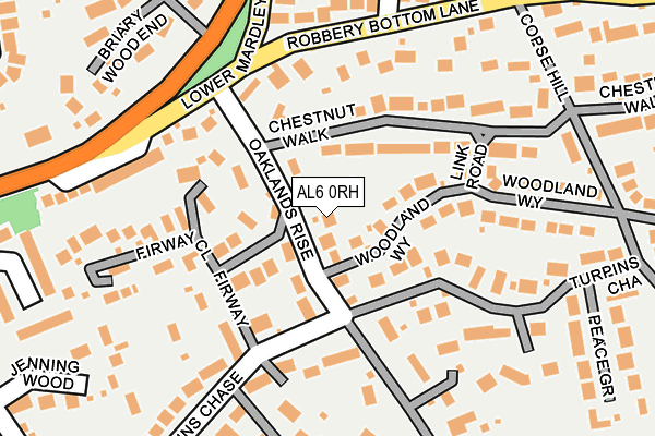 AL6 0RH map - OS OpenMap – Local (Ordnance Survey)