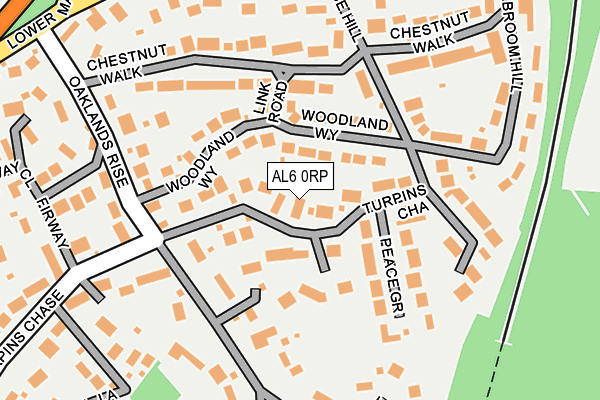 AL6 0RP map - OS OpenMap – Local (Ordnance Survey)