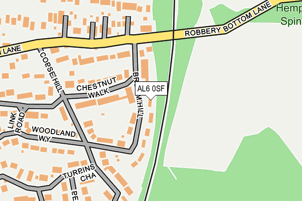 AL6 0SF map - OS OpenMap – Local (Ordnance Survey)