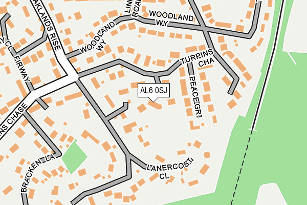 AL6 0SJ map - OS OpenMap – Local (Ordnance Survey)
