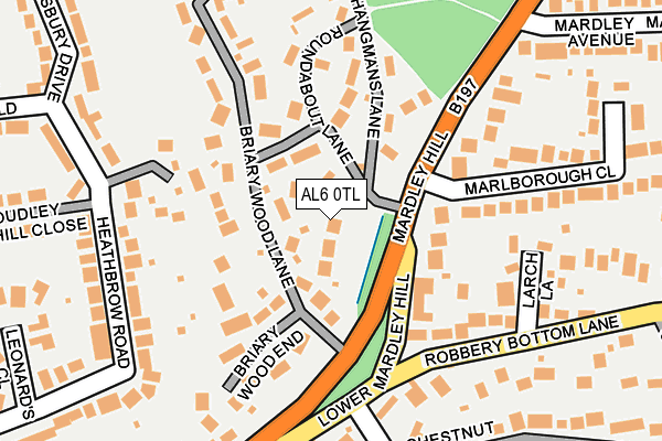 AL6 0TL map - OS OpenMap – Local (Ordnance Survey)