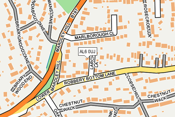 AL6 0UJ map - OS OpenMap – Local (Ordnance Survey)
