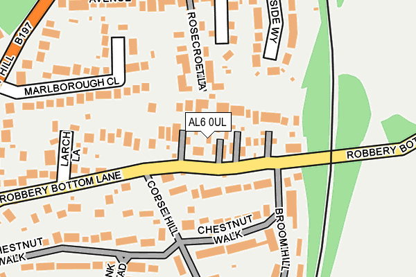 AL6 0UL map - OS OpenMap – Local (Ordnance Survey)