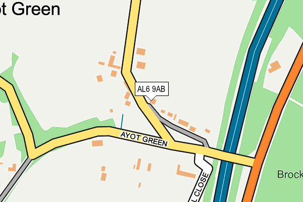AL6 9AB map - OS OpenMap – Local (Ordnance Survey)