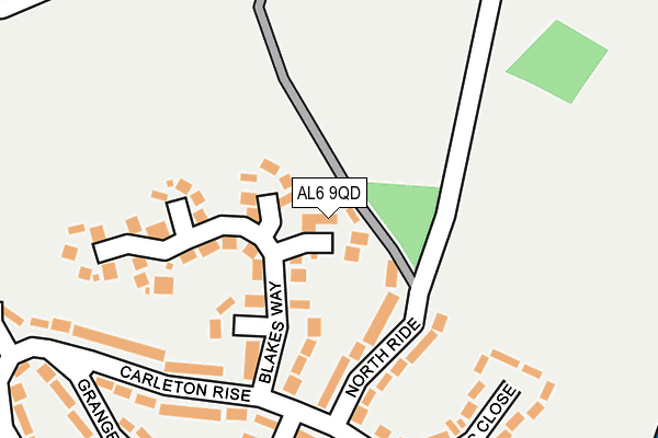 AL6 9QD map - OS OpenMap – Local (Ordnance Survey)