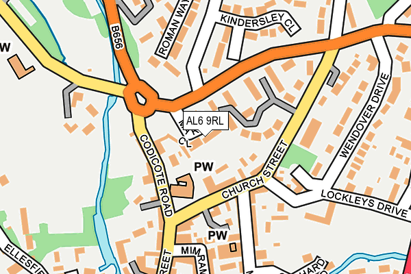 AL6 9RL map - OS OpenMap – Local (Ordnance Survey)
