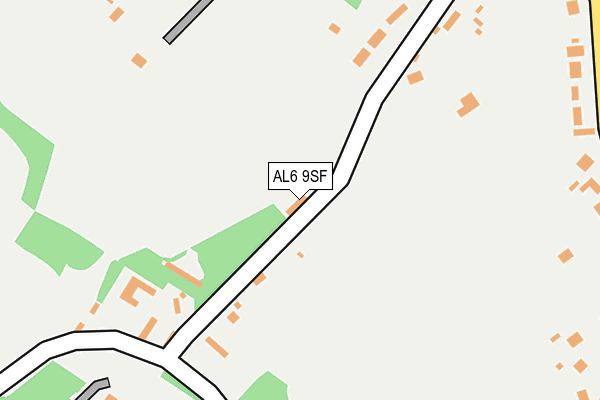 AL6 9SF map - OS OpenMap – Local (Ordnance Survey)