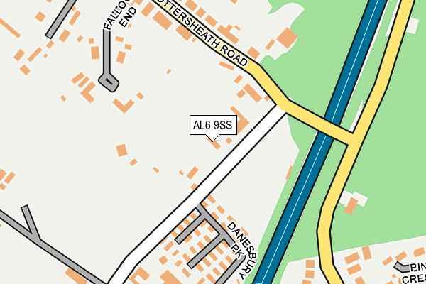 AL6 9SS map - OS OpenMap – Local (Ordnance Survey)