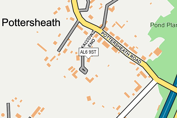 AL6 9ST map - OS OpenMap – Local (Ordnance Survey)