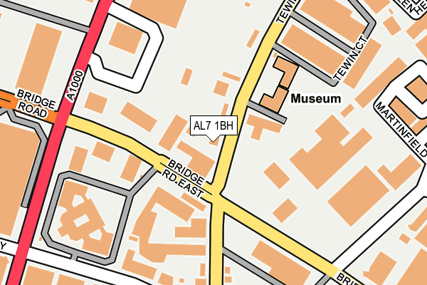 AL7 1BH map - OS OpenMap – Local (Ordnance Survey)