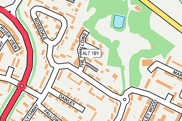 AL7 1BY map - OS OpenMap – Local (Ordnance Survey)