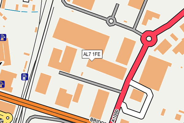 AL7 1FE map - OS OpenMap – Local (Ordnance Survey)