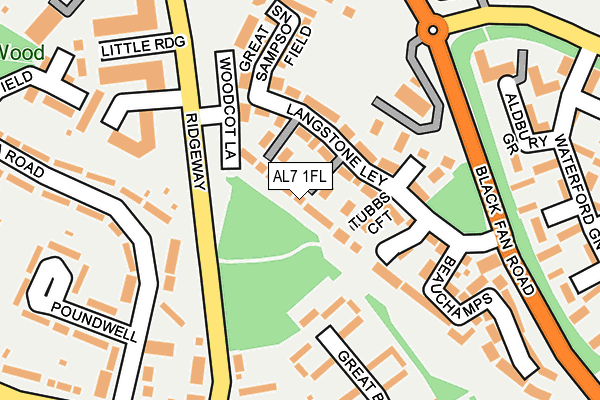 AL7 1FL map - OS OpenMap – Local (Ordnance Survey)