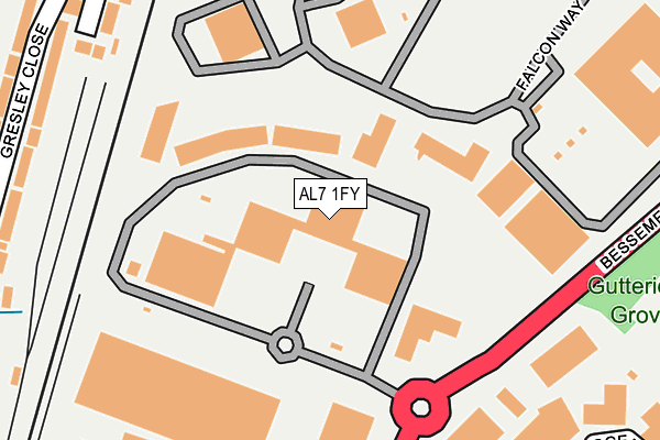 AL7 1FY map - OS OpenMap – Local (Ordnance Survey)