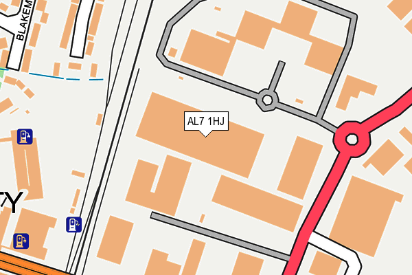 AL7 1HJ map - OS OpenMap – Local (Ordnance Survey)