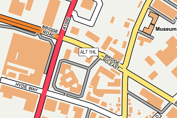 AL7 1HL map - OS OpenMap – Local (Ordnance Survey)