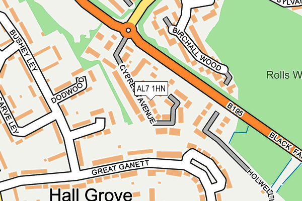 AL7 1HN map - OS OpenMap – Local (Ordnance Survey)