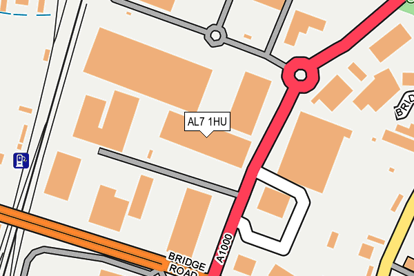 AL7 1HU map - OS OpenMap – Local (Ordnance Survey)
