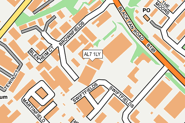 AL7 1LY map - OS OpenMap – Local (Ordnance Survey)