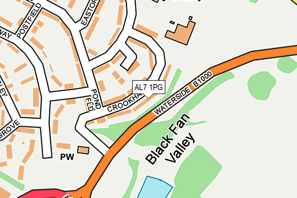 AL7 1PG map - OS OpenMap – Local (Ordnance Survey)