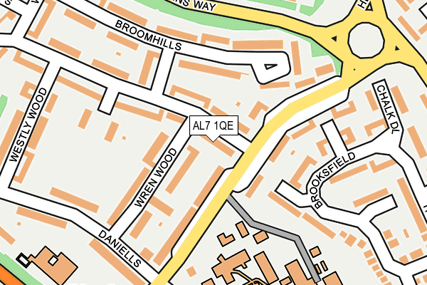 AL7 1QE map - OS OpenMap – Local (Ordnance Survey)