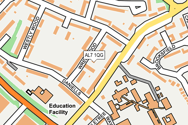 AL7 1QG map - OS OpenMap – Local (Ordnance Survey)