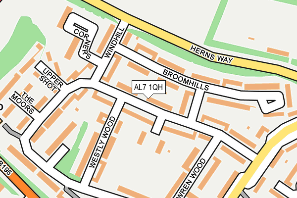 AL7 1QH map - OS OpenMap – Local (Ordnance Survey)