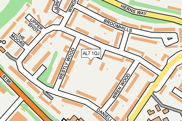 AL7 1QJ map - OS OpenMap – Local (Ordnance Survey)