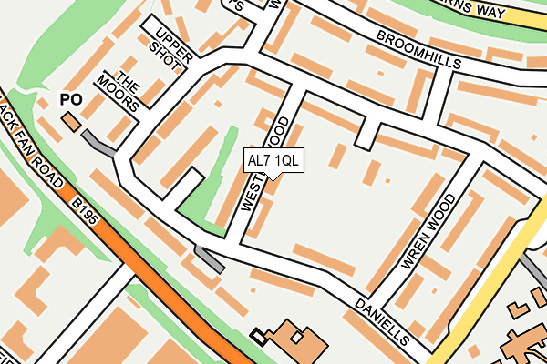 AL7 1QL map - OS OpenMap – Local (Ordnance Survey)