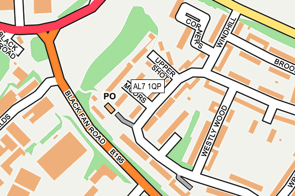 AL7 1QP map - OS OpenMap – Local (Ordnance Survey)