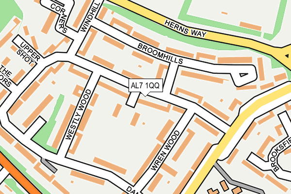 AL7 1QQ map - OS OpenMap – Local (Ordnance Survey)