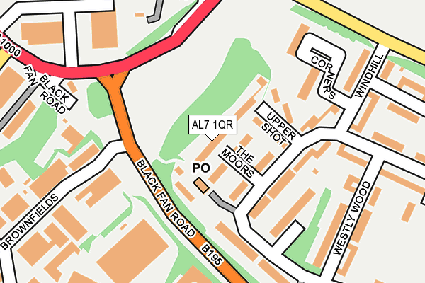 AL7 1QR map - OS OpenMap – Local (Ordnance Survey)