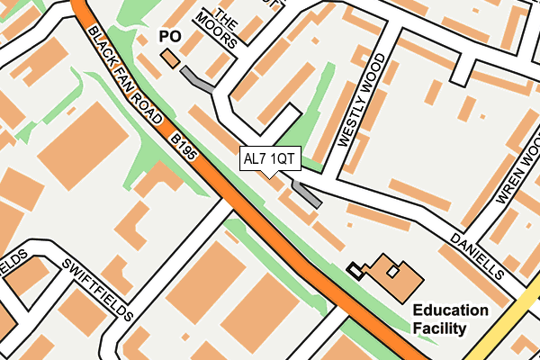 AL7 1QT map - OS OpenMap – Local (Ordnance Survey)