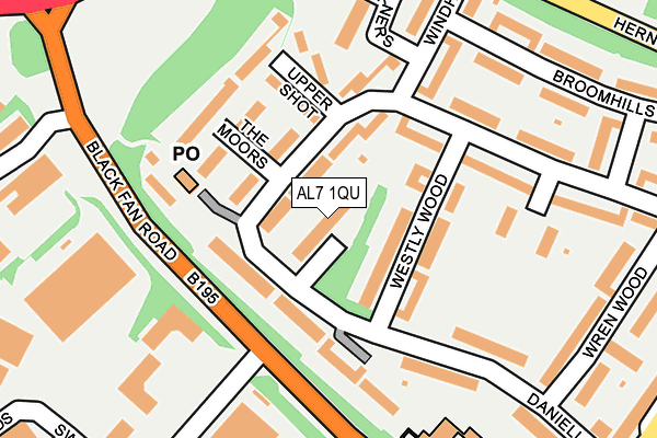 AL7 1QU map - OS OpenMap – Local (Ordnance Survey)