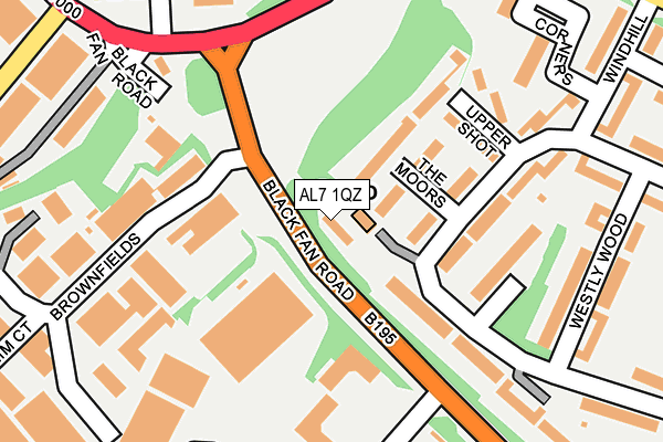 AL7 1QZ map - OS OpenMap – Local (Ordnance Survey)