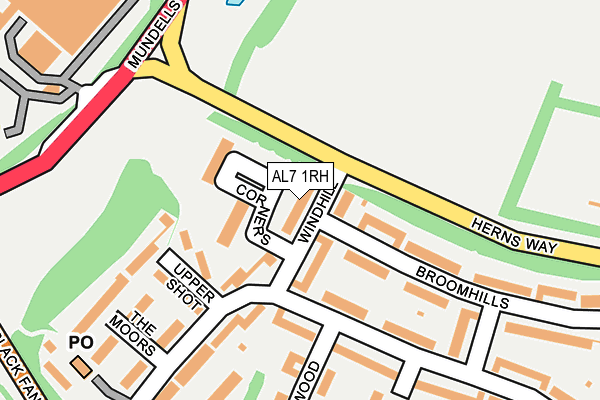 AL7 1RH map - OS OpenMap – Local (Ordnance Survey)