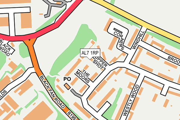 AL7 1RP map - OS OpenMap – Local (Ordnance Survey)