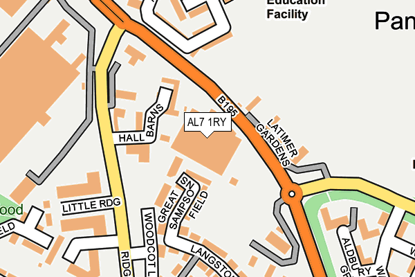 AL7 1RY map - OS OpenMap – Local (Ordnance Survey)