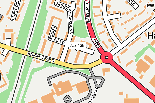 AL7 1SE map - OS OpenMap – Local (Ordnance Survey)